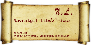 Navratyil Libériusz névjegykártya